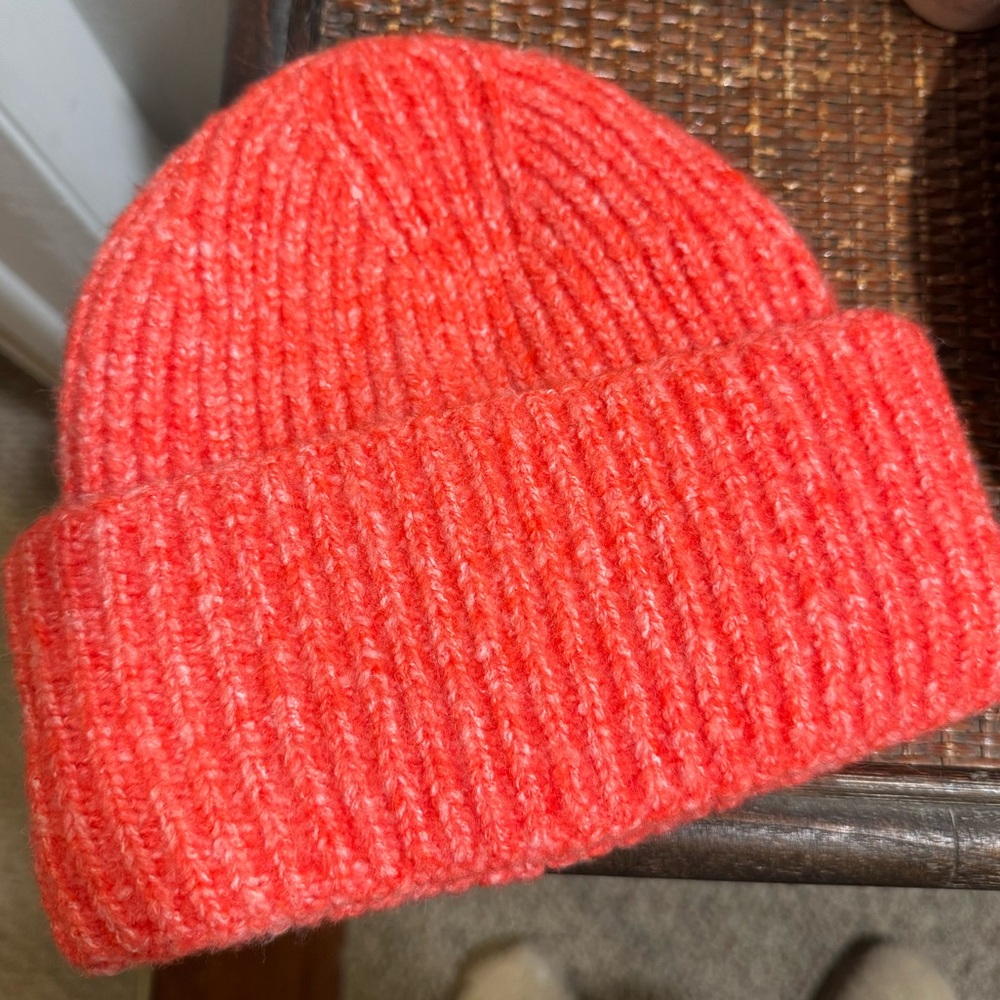 Free People Coral Knit Beanie